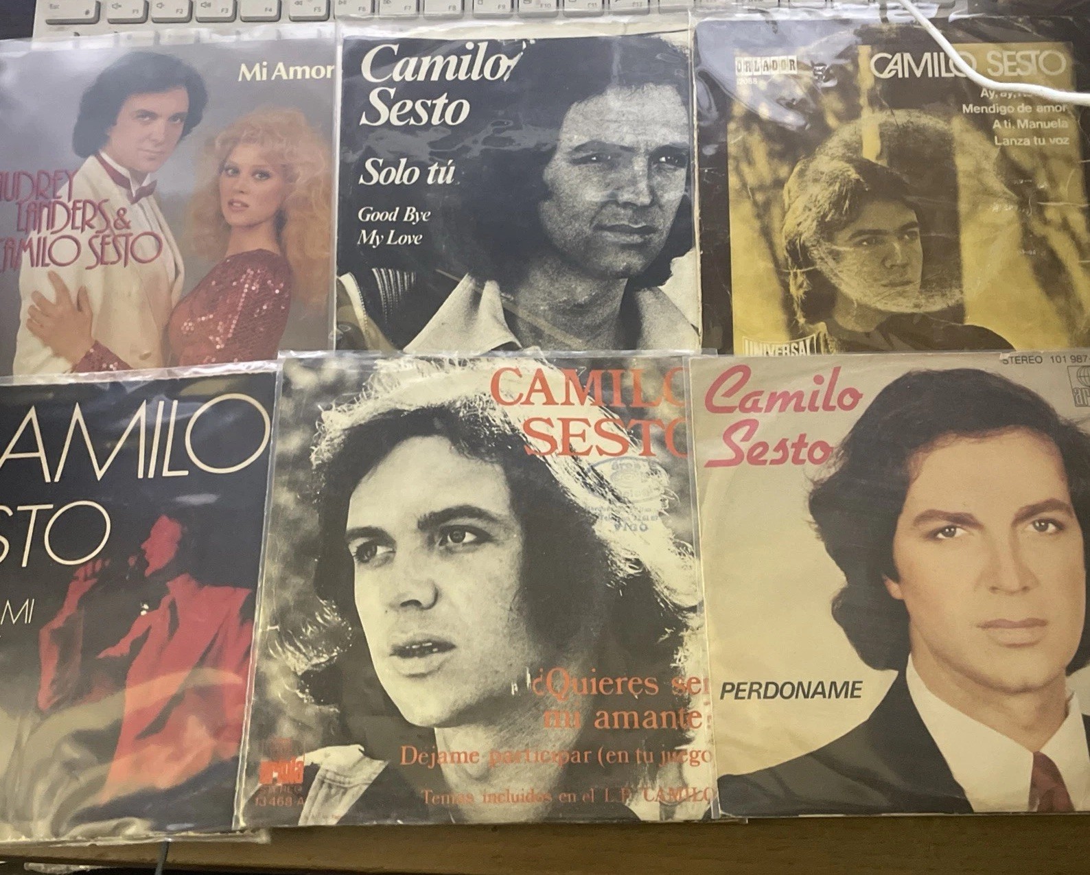 CAMILO SESTO 7” VINYL LOT IMPORT SPAIN (6 TOTAL) LATIN SPANISH LP RECORD EX