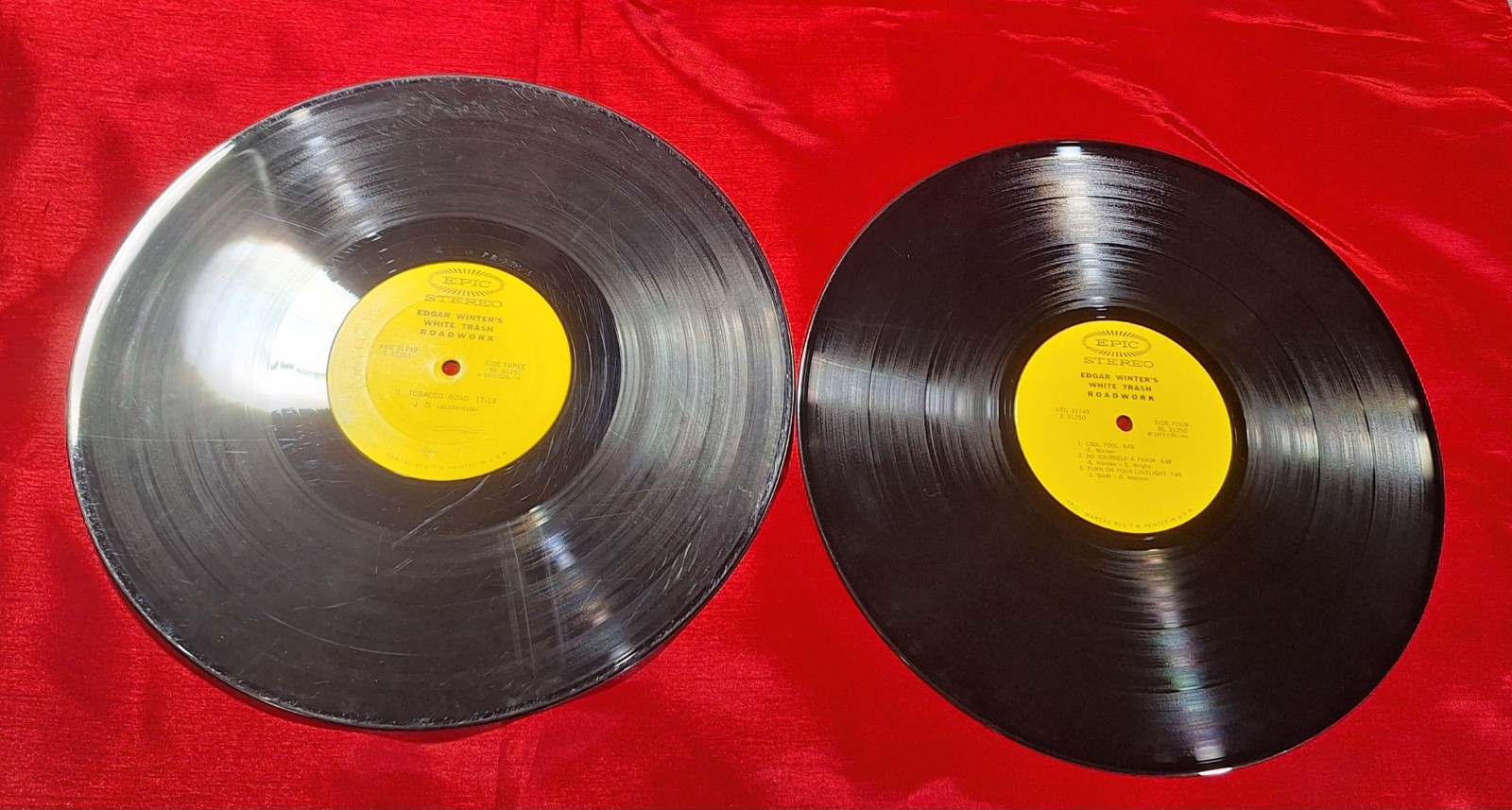 Edgar Winter’s White Trash- Roadwork 1972 Double LP Vinyl KEG31249 PLAYS GREAT