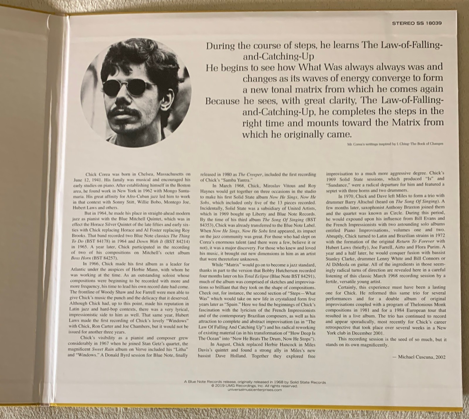 Chick Corea -Now He Sings, Now He Sobs -Blue Note – Solid State in bag w/sticker