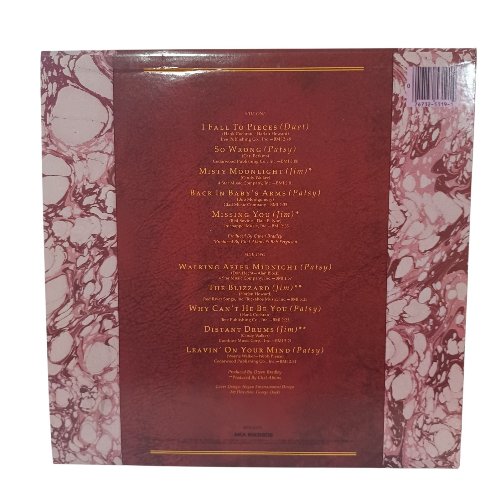 Patsy Cline & Jim Reeves – Remembering Patsy Cline & Jim Reeves – LP VG+ / VG+