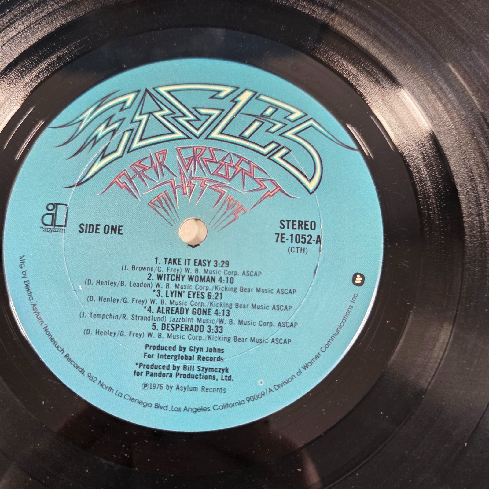 The Eagles – Their Greatest Hits 1971–1975 • 1976 Asylum LP • Vinyl Record
