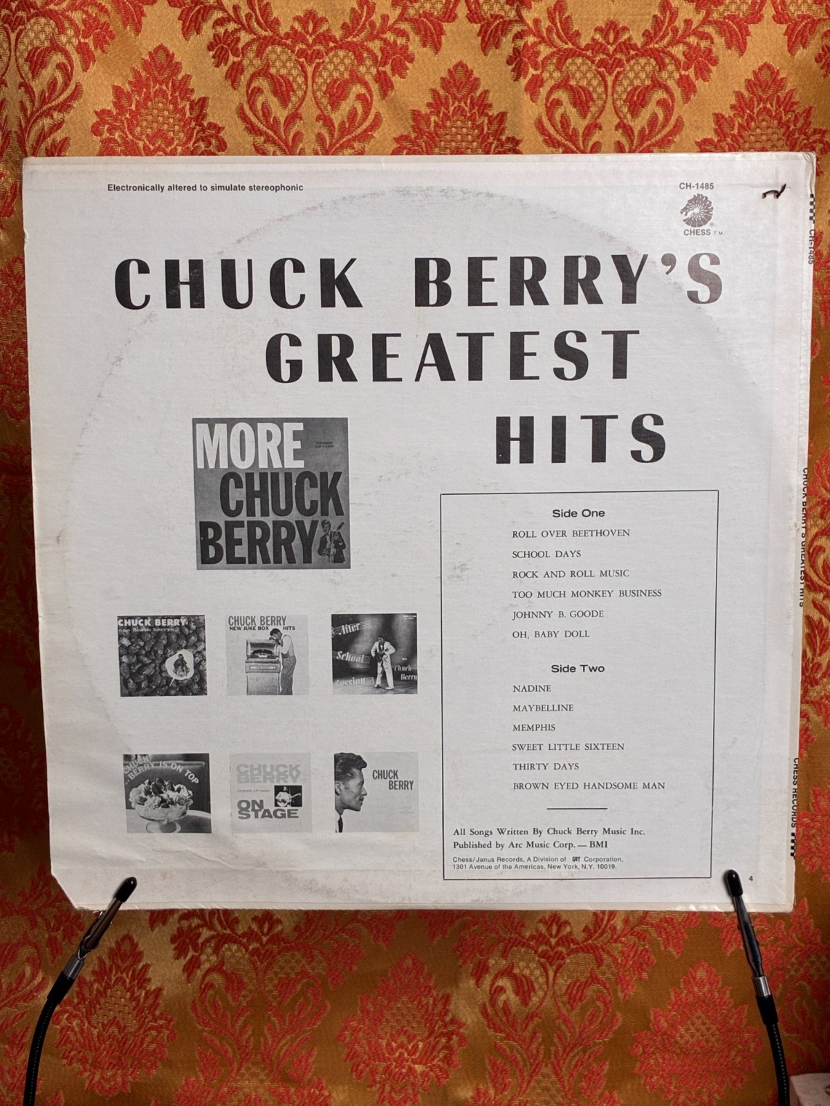 Chuck Berry’s Greatest Hits LP Chess LPS-1485 Johnny B Goode Memphis Maybellene