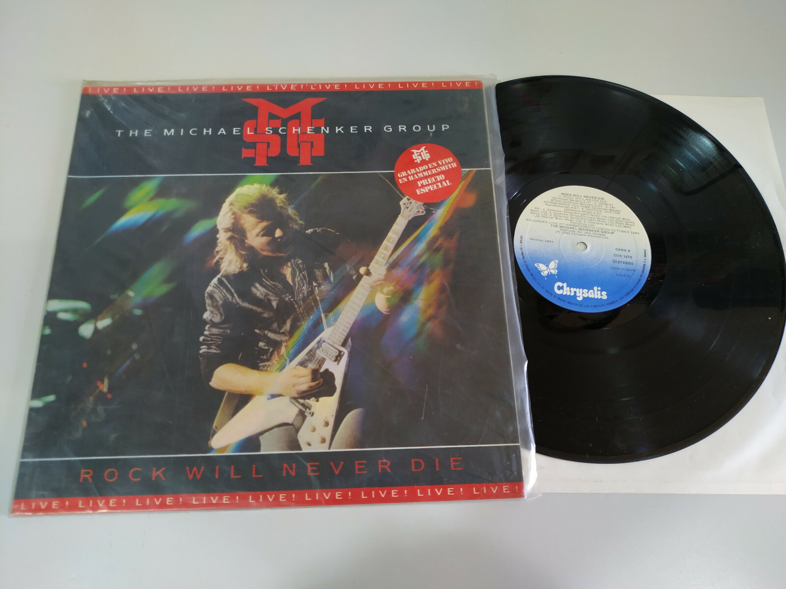 MSG The MICHAEL Schenker Group Rock Will Never Die 1984 – LP 12″ Vinyl VG/VG 2T