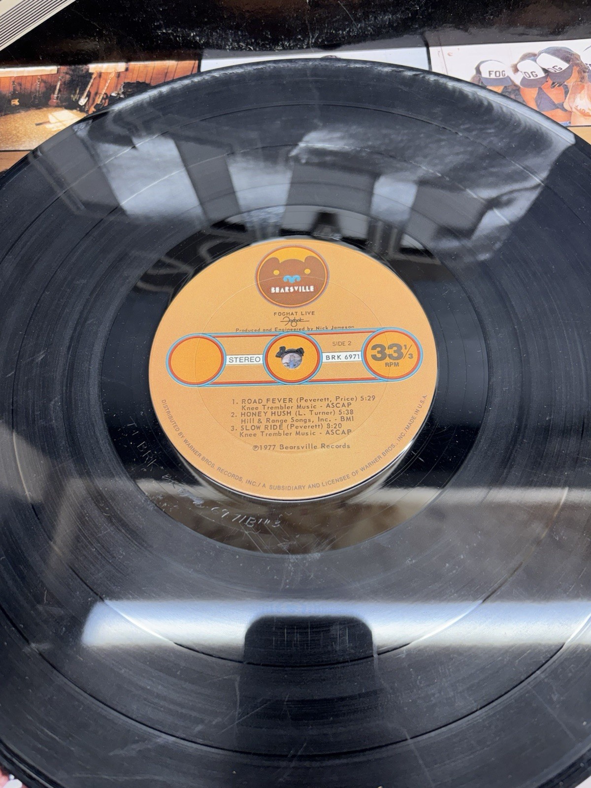 Foghat – Live LP Record 1977 Bearsville RCA Rock 33 RPM