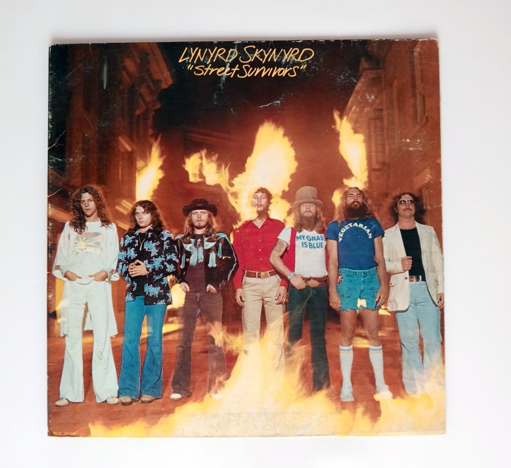 Lynyrd Skynyrd – Street Survivors Vinyl LP 1977 McA-3029 Flames Cover /1 Insert