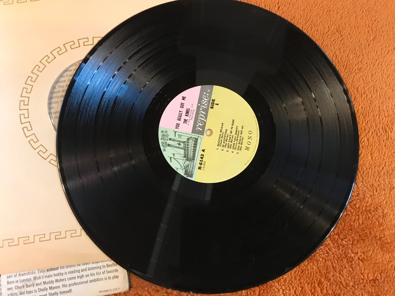 the Kinks You Really Got Me ORIG ’64 TRI-COLOR MONO reprise 6143 lp rare vinyl !