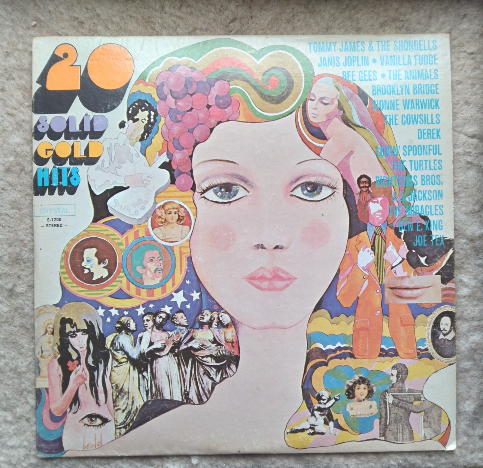 20 Solid Gold Hits Rock -LP Various 1969 Crystal Records S-1200 Vinyl