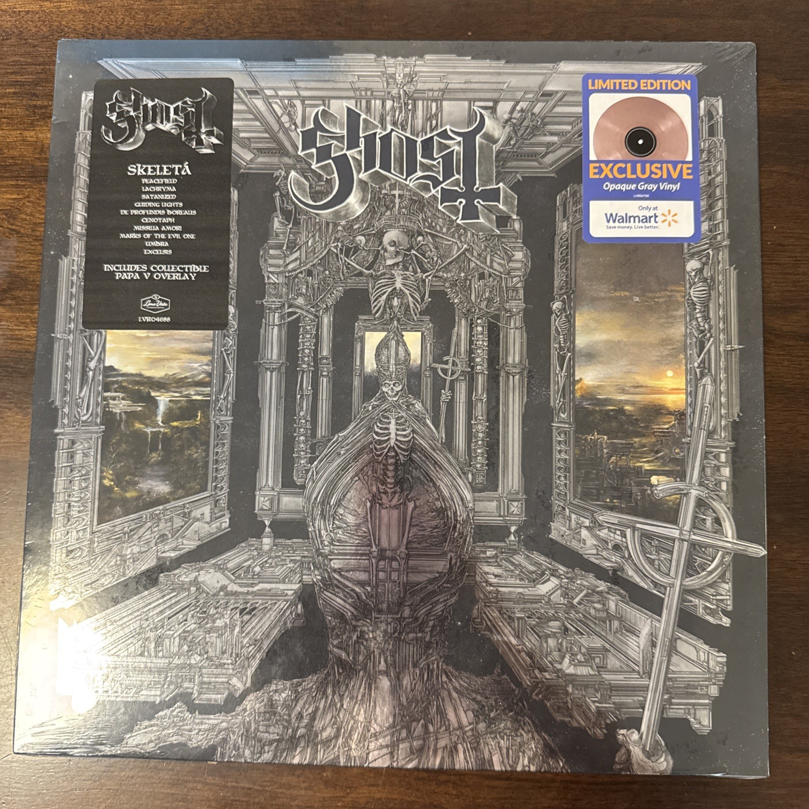 Ghost: Skeleta; Opaque Grey Vinyl With Collectible Papa V Overlay, Mint/Sealed