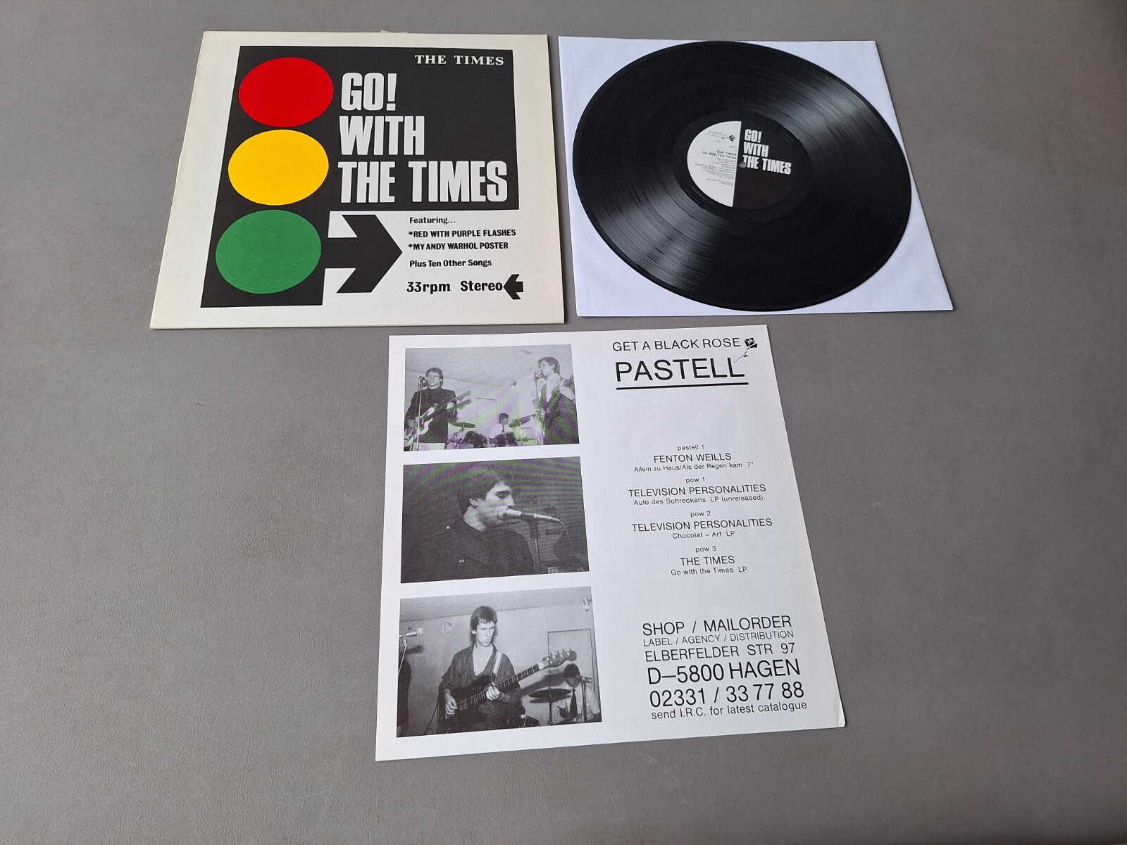 THE TIMES original Vinyl LP Go! With The Times (1985 Pastell Records Germany)