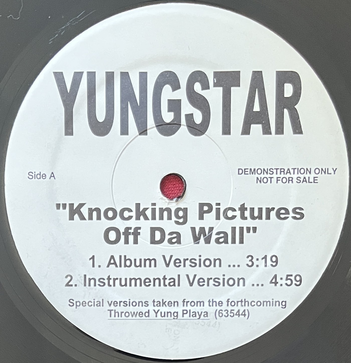 YUNGSTAR~KNOCKING PICTURES OFF DA WALL 12″ VINYL RARE PROMO HOUSTON GANGSTA RAP
