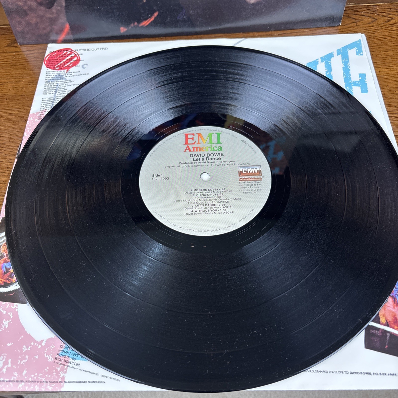 David Bowie ~ Let’s Dance ~ Vinyl LP ~ 1983 EMI ~ SO-17093 ~ Pop Rock