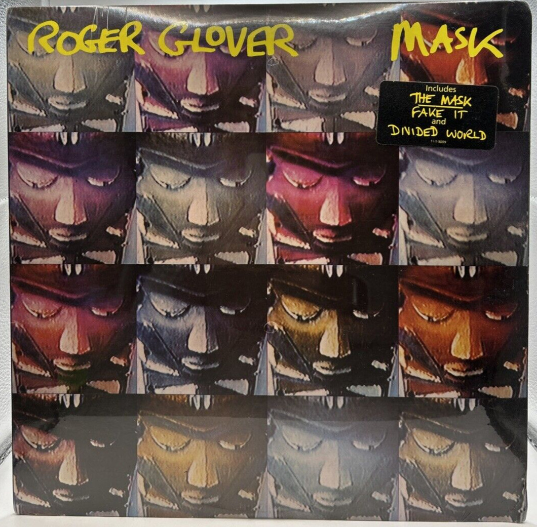 New / Sealed ROGER GLOVER “Mask” LP 1984 21 Records ‎– T1-1-9009 w/ Hype Sticker
