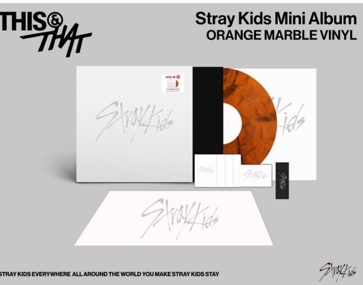 STRAY KIDS THIS & THAT 4VINYL LP BUNDLE WITH POSTER, LYRIC PAPER, BOOKMARK, CARD