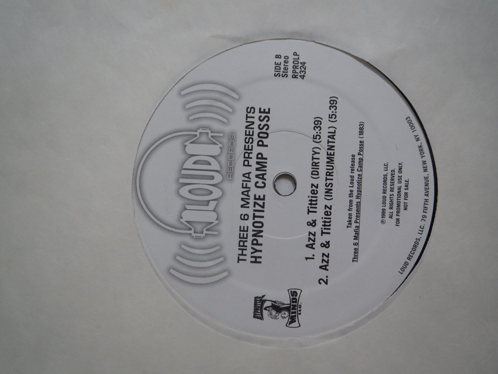 Hypnotize Camp Posse – Ask & Get It – Vinyl 12″ EP Record White Label Promo 1999