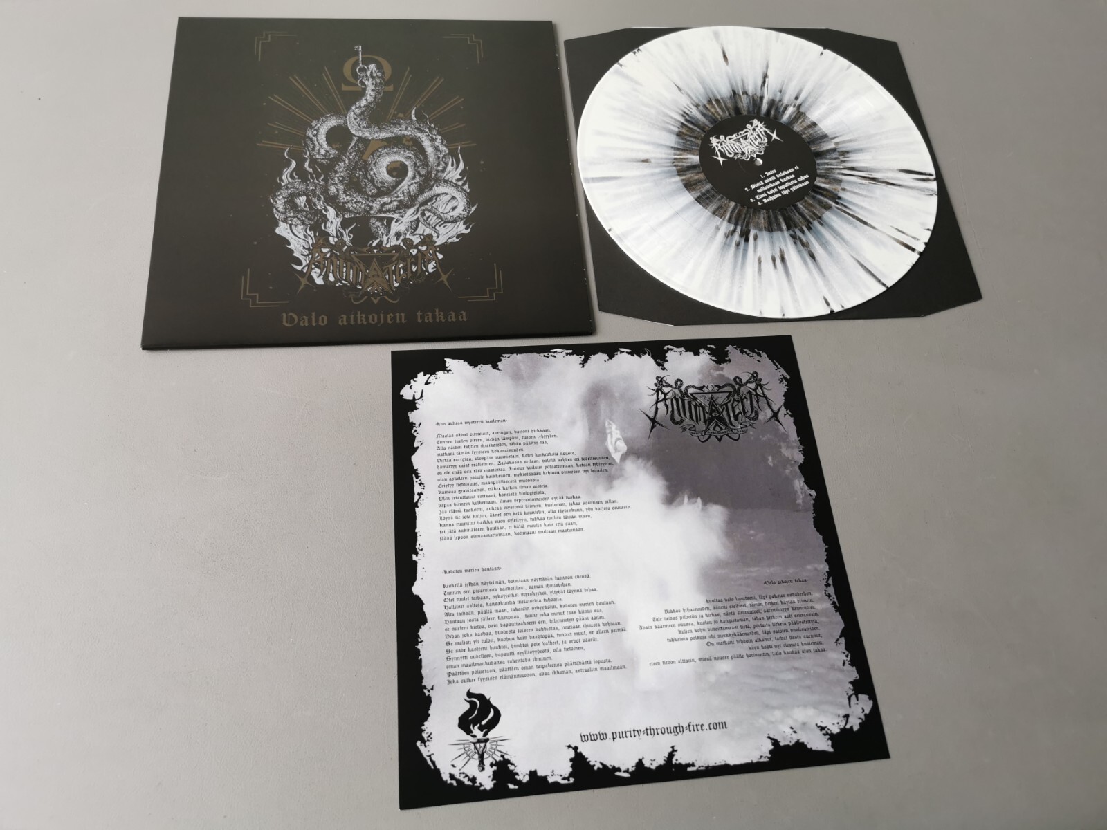 ANTIMATERIA lim 100 splatter Vinyl LP Valo Aikojen Takaa (2017)
