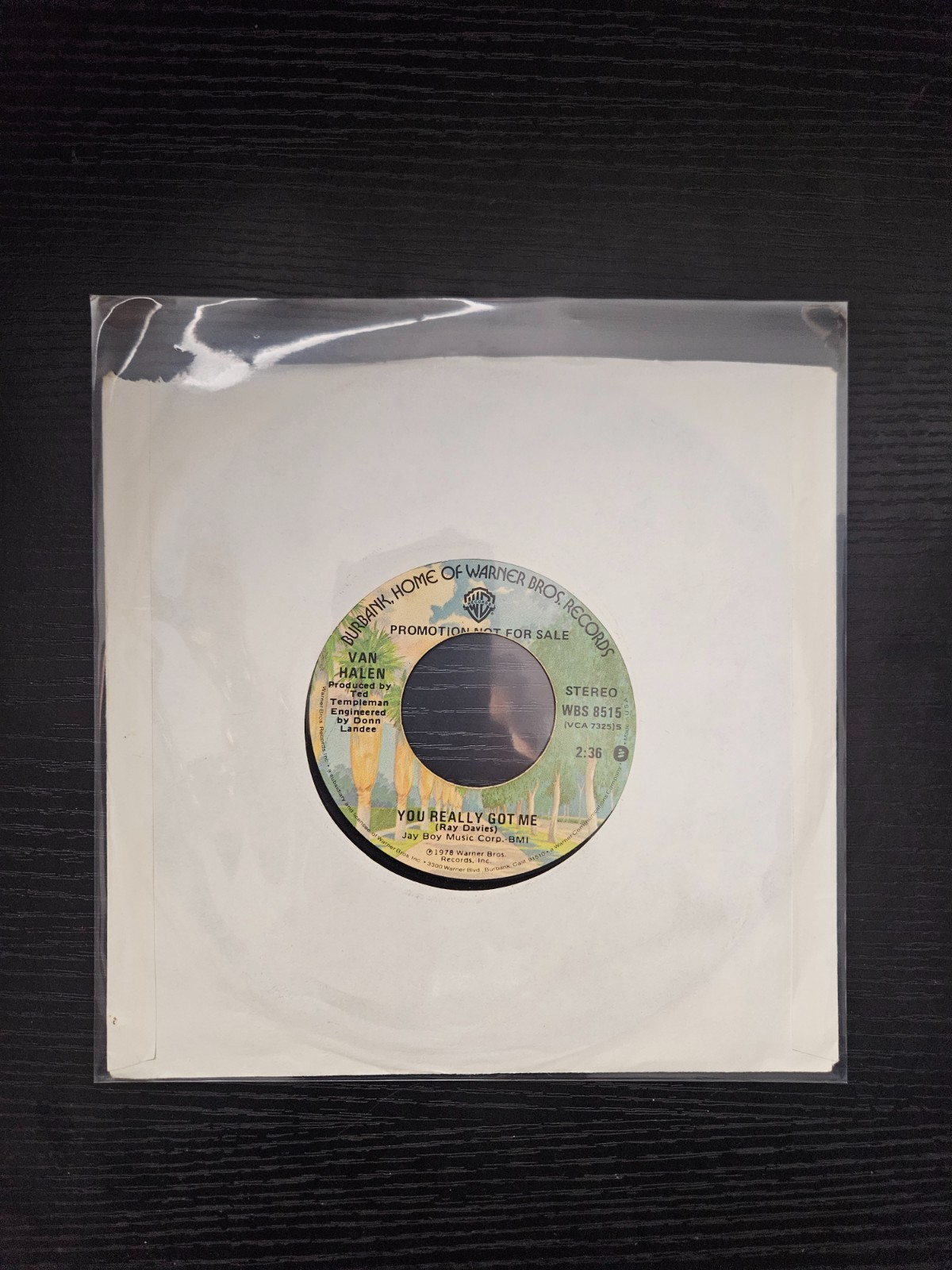 Van Halen, You Really Got Me, 1978 Warner Bros. Mono/Stereo Hard Rock Promo
