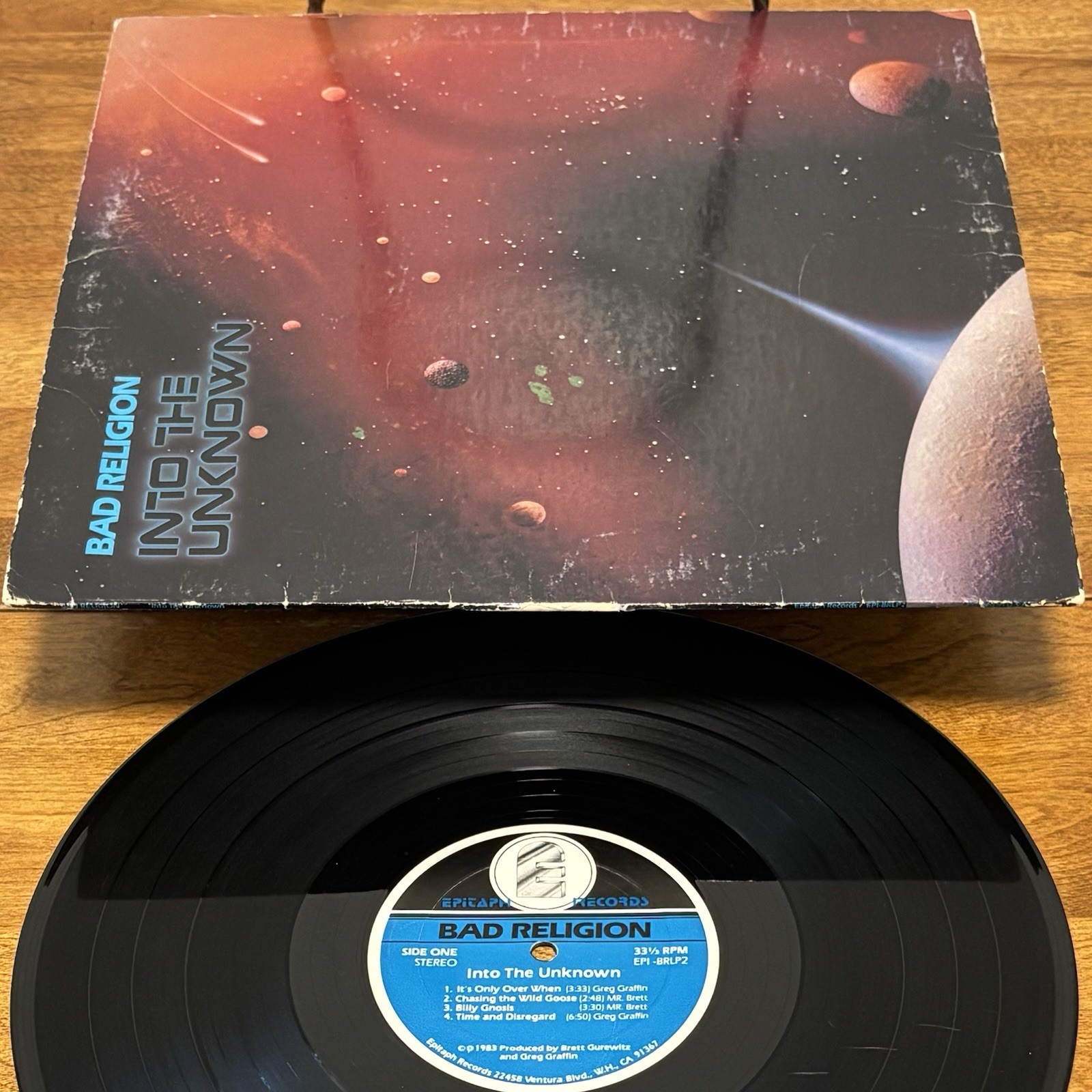 1983 Bad Religion Into The Unknown Vinyl LP Record OG Press Epitaph