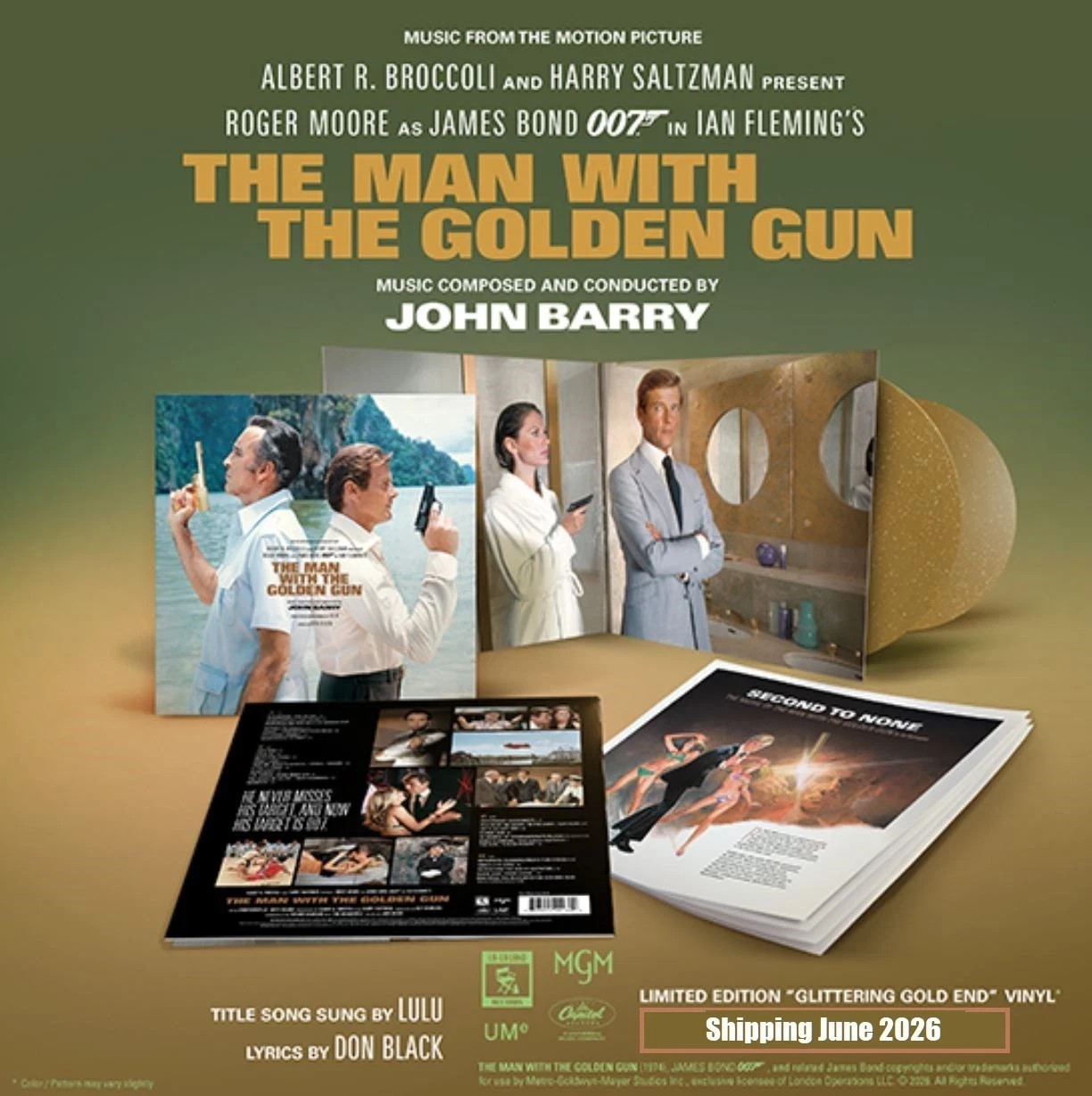 MAN WITH THE GOLDEN GUN: REMASTERED LIMITED EDITION VINYL – John Barry JUNE SHIP