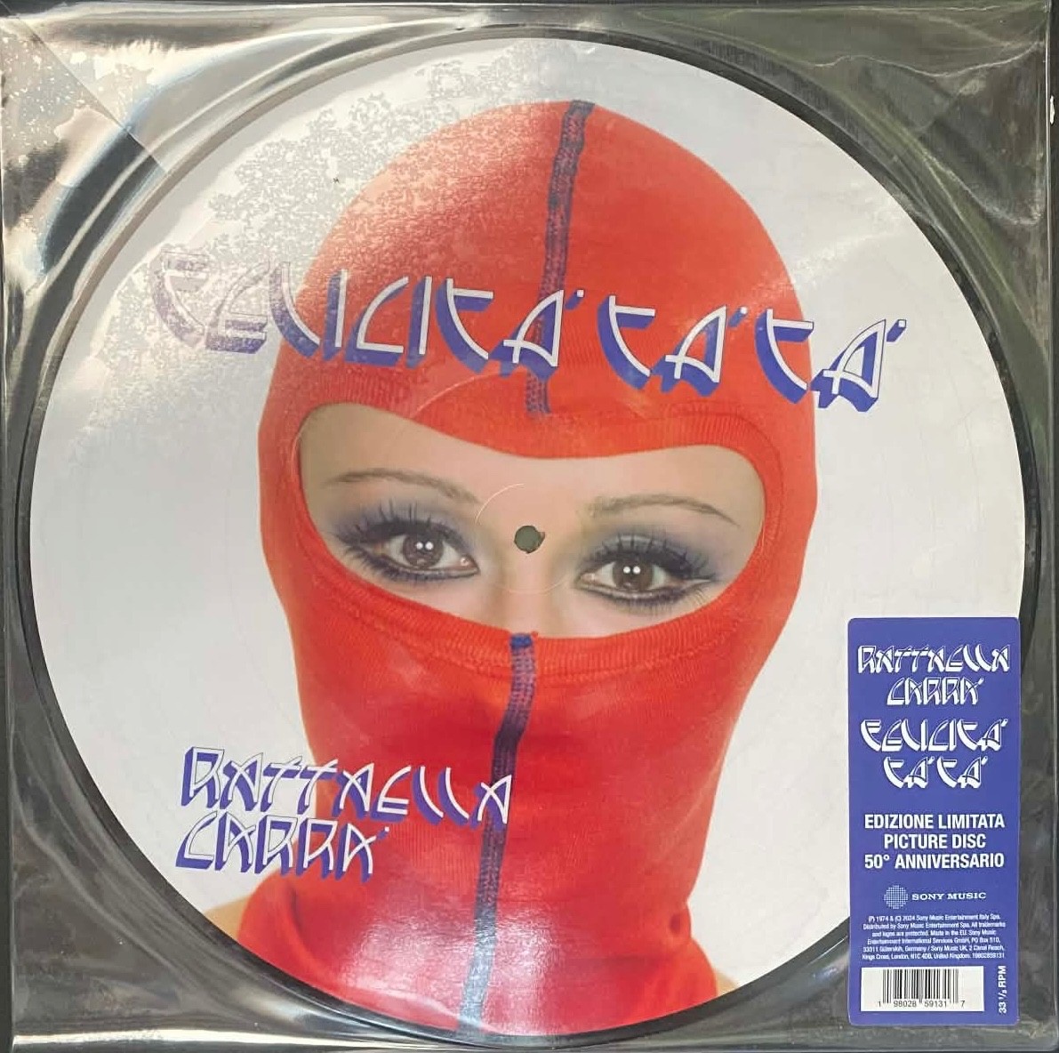 RAFFAELLA CARRA “FELICITA’ TA TA” RARO LP PICTURE DISC edizione limitata 50° an