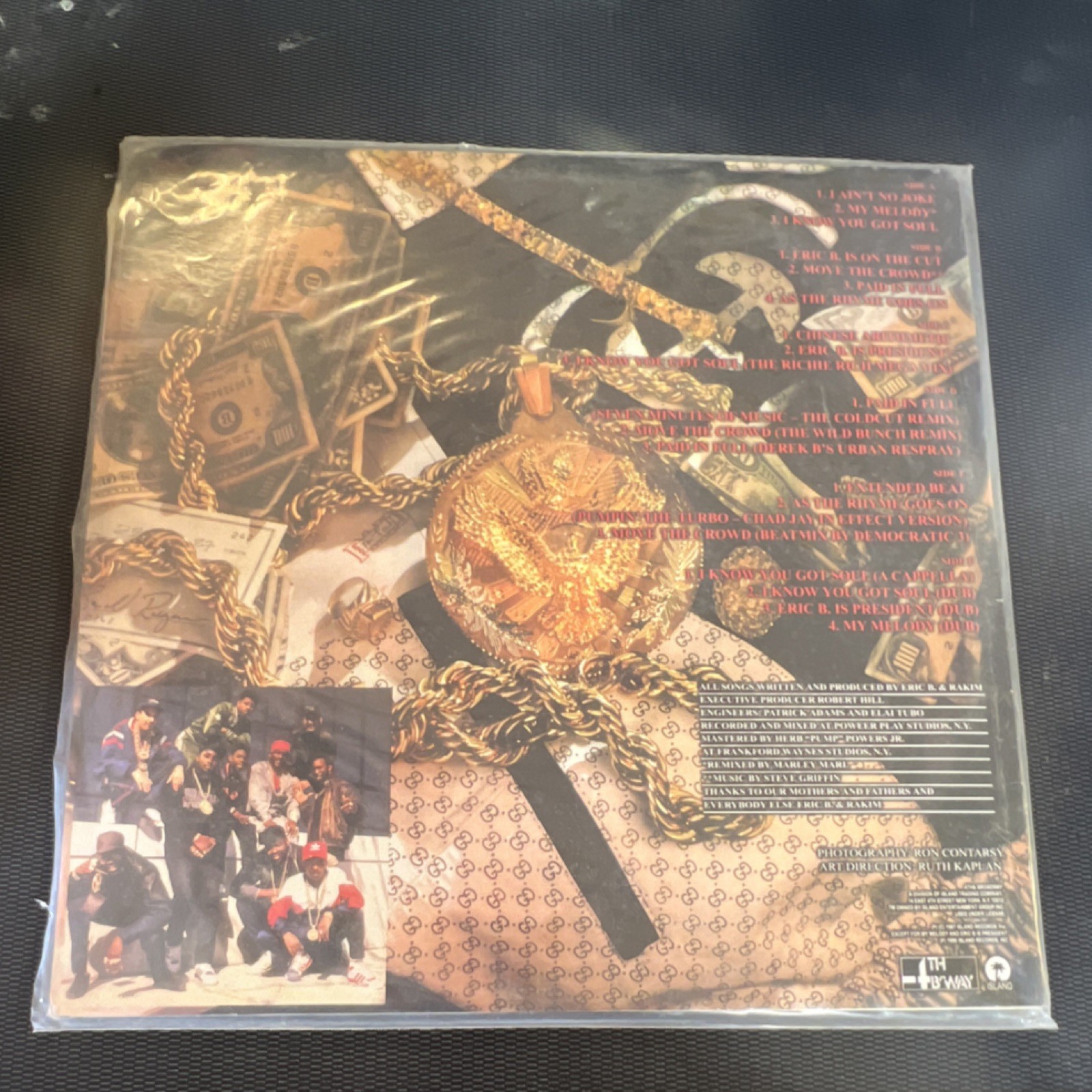 Eric B. & Rakim Paid in Full Platinum Limited Edition Clear Colored Vinyl LP 12″
