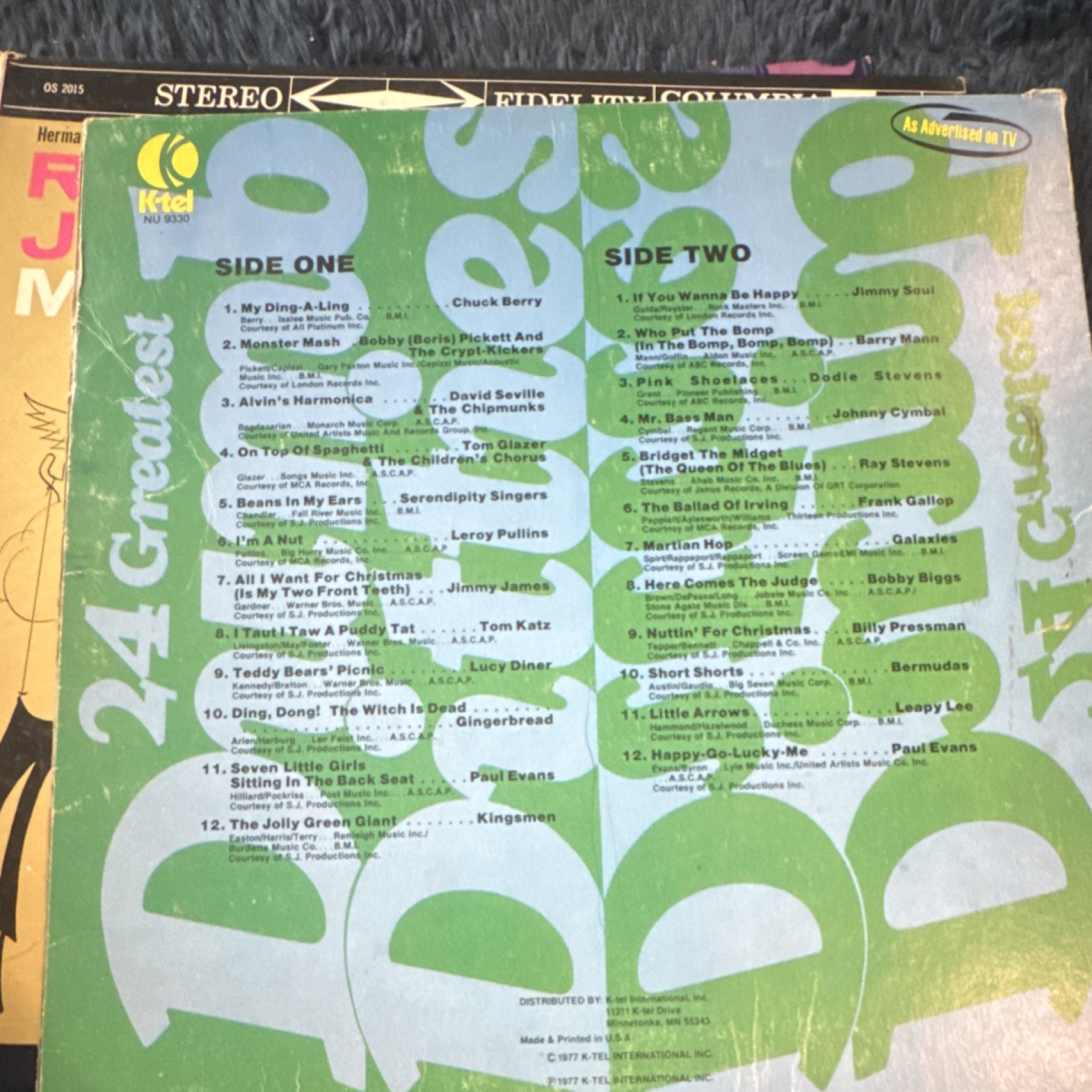 K-tel Dumb Ditties LP Comedy/Novelty Vinyl 12″ 33 RPM NU 9330 Compilation