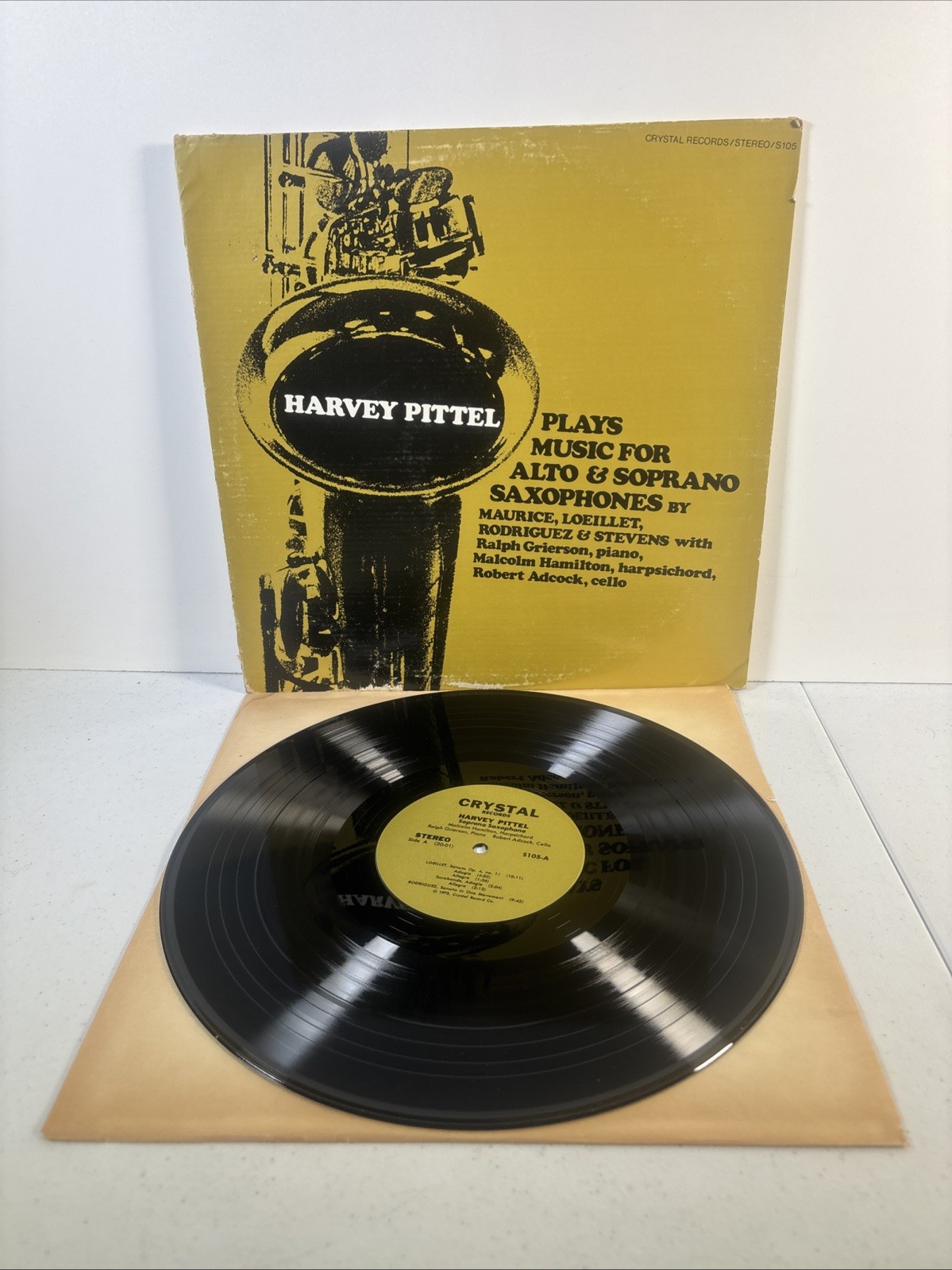 Harvey Pittel Plays Music For Alto₴Soprano Saxophones BY .Records Crystal