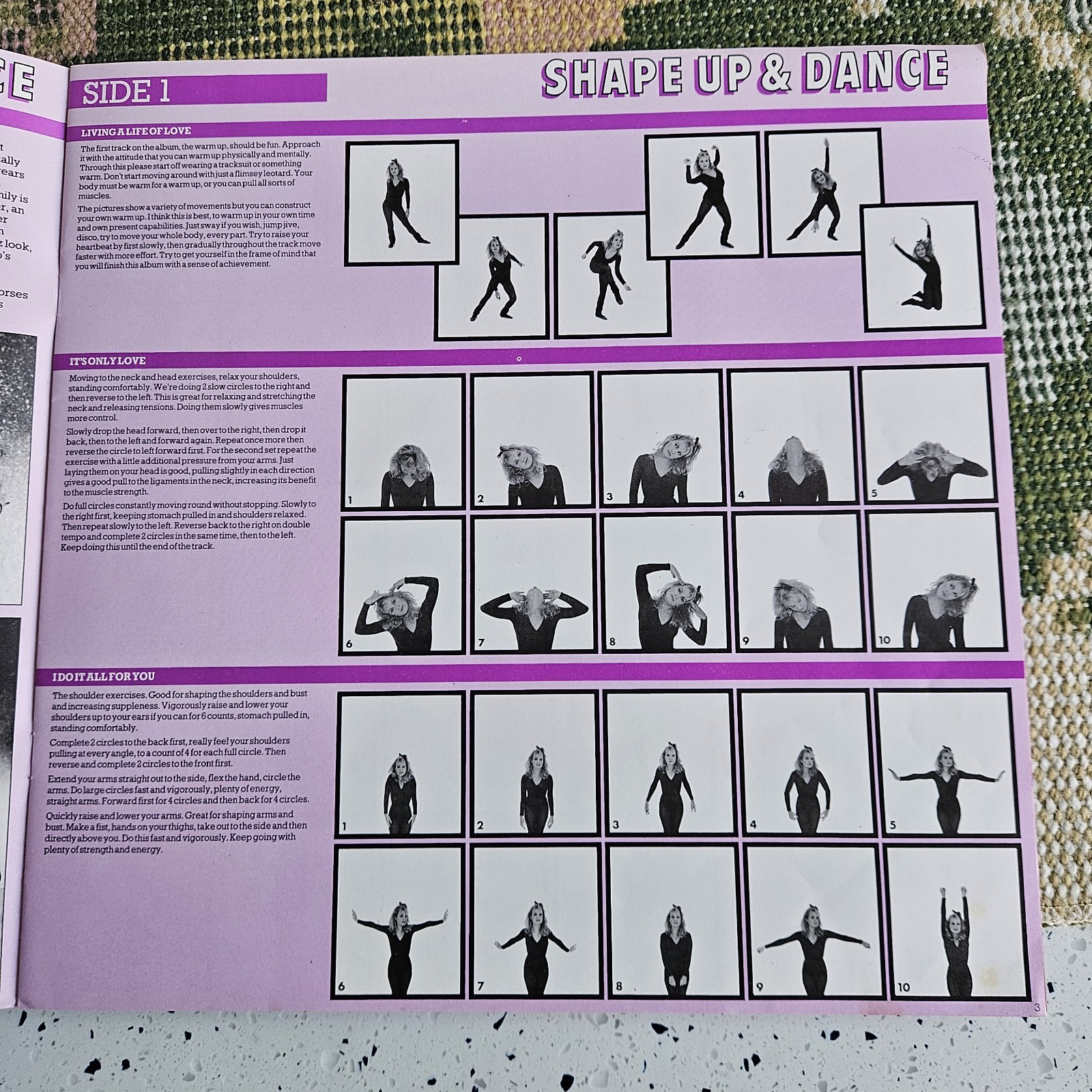 RARE 1984 Jay Aston BUCKS FIZZ Shape Up & Dance Volume 7 MINT VINYL LP +BOOKLET