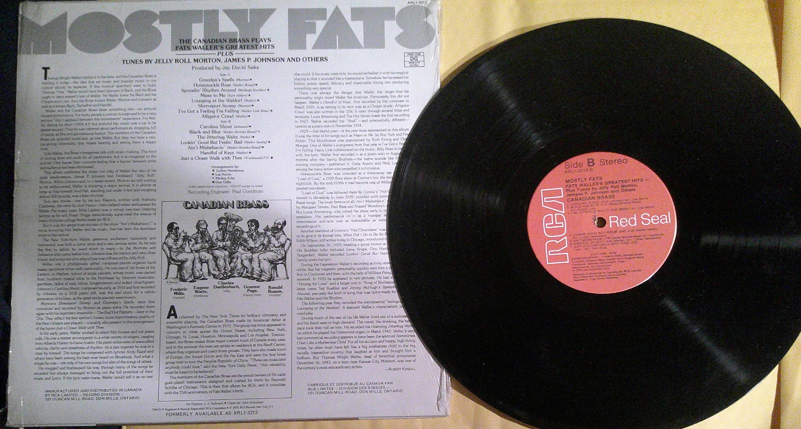 4 LP Lot : Ragtime, Stride Piano – Scott Joplin, Fats Waller, Claude Bolling etc