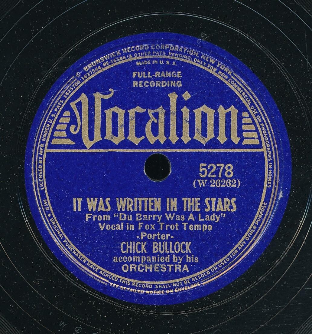 78tk-dance-VOCALION 5278-Chick Bullock-(Do I love you/It was written in the star