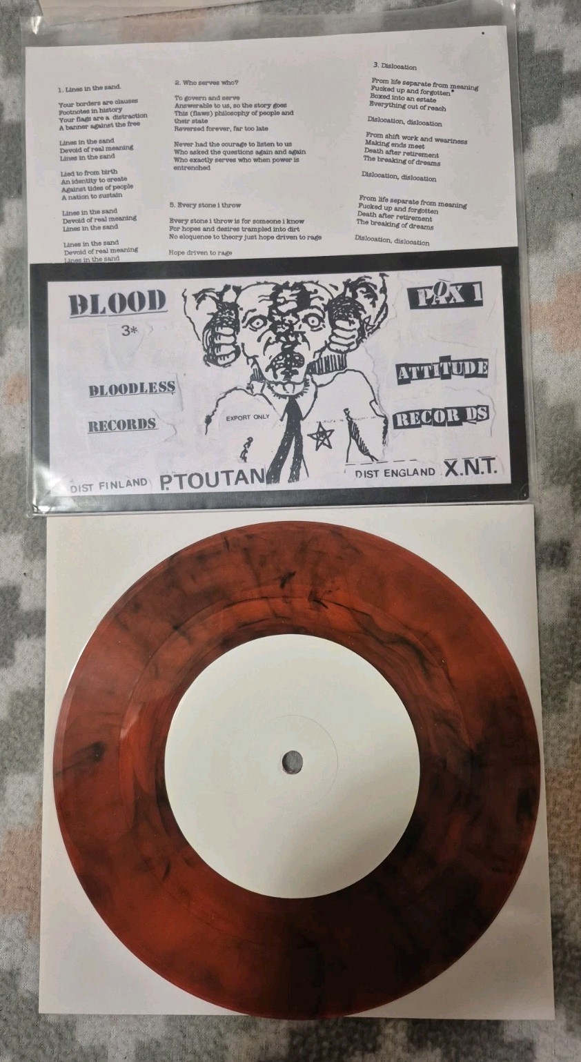 Cracked Cop Skulls -Every Stone I Throw 7″ EP Shitlickers Crust Punk Discharge