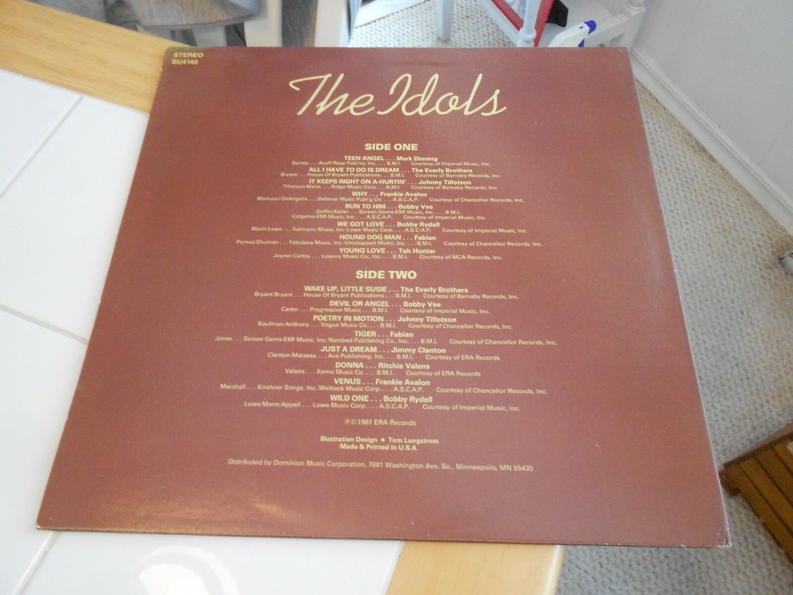 THE IDOLS 1981 LP ASSORTED ARTISTS VG++ CONDITION FABIAN-RYDELL-VALENS ETC.