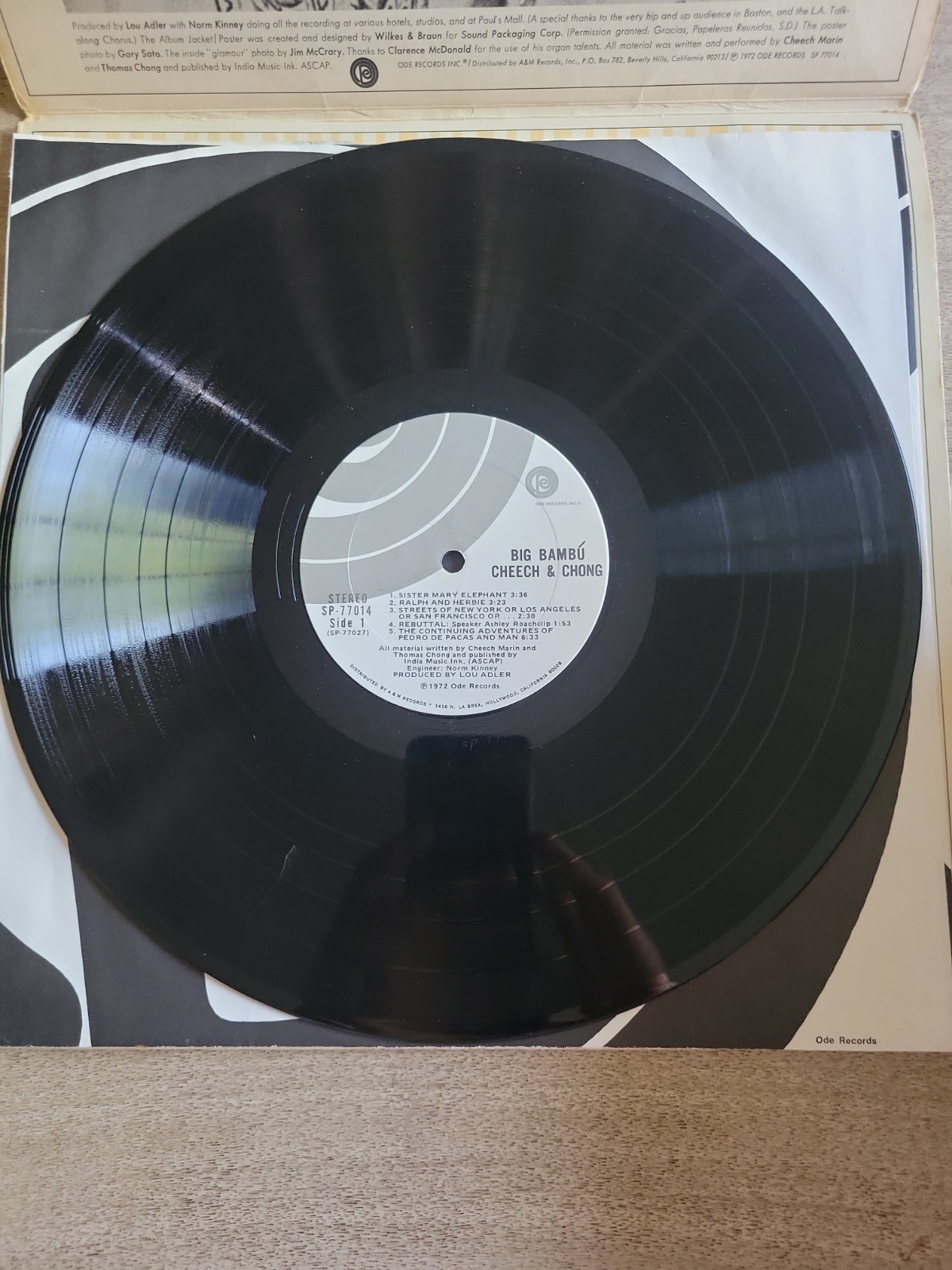 Cheech and Chong – Big Bambu – 1972 LP Record Album Vinyl