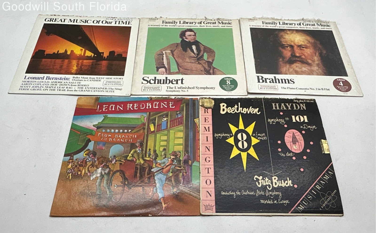 Lot Of 5 Pcs Assorted Music Albums Multiple Genre Mixed Vinyl Records With Cover