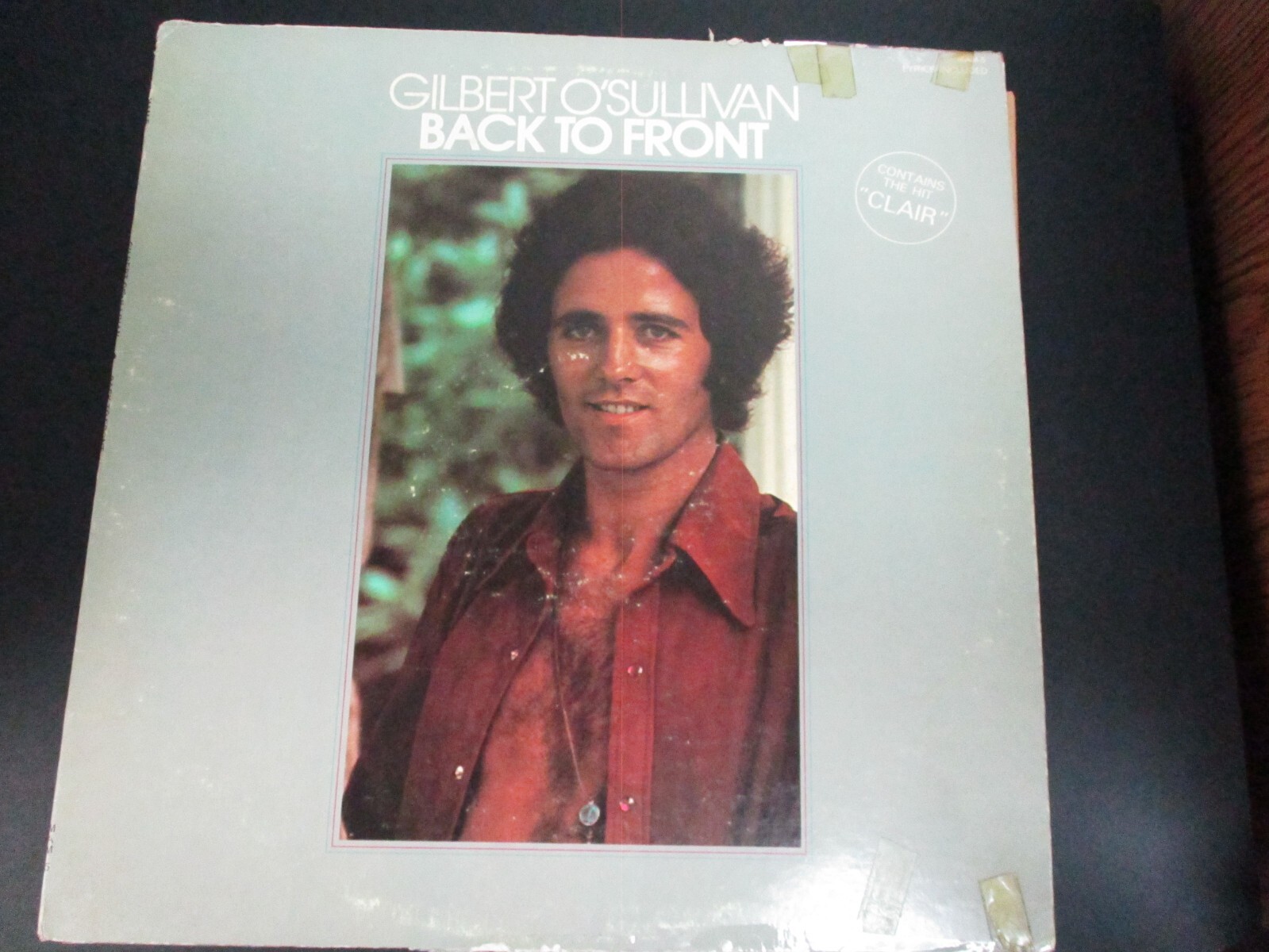 Gilbert O’Sullivan Back To Front Vinyl LP 1972 MAM Records