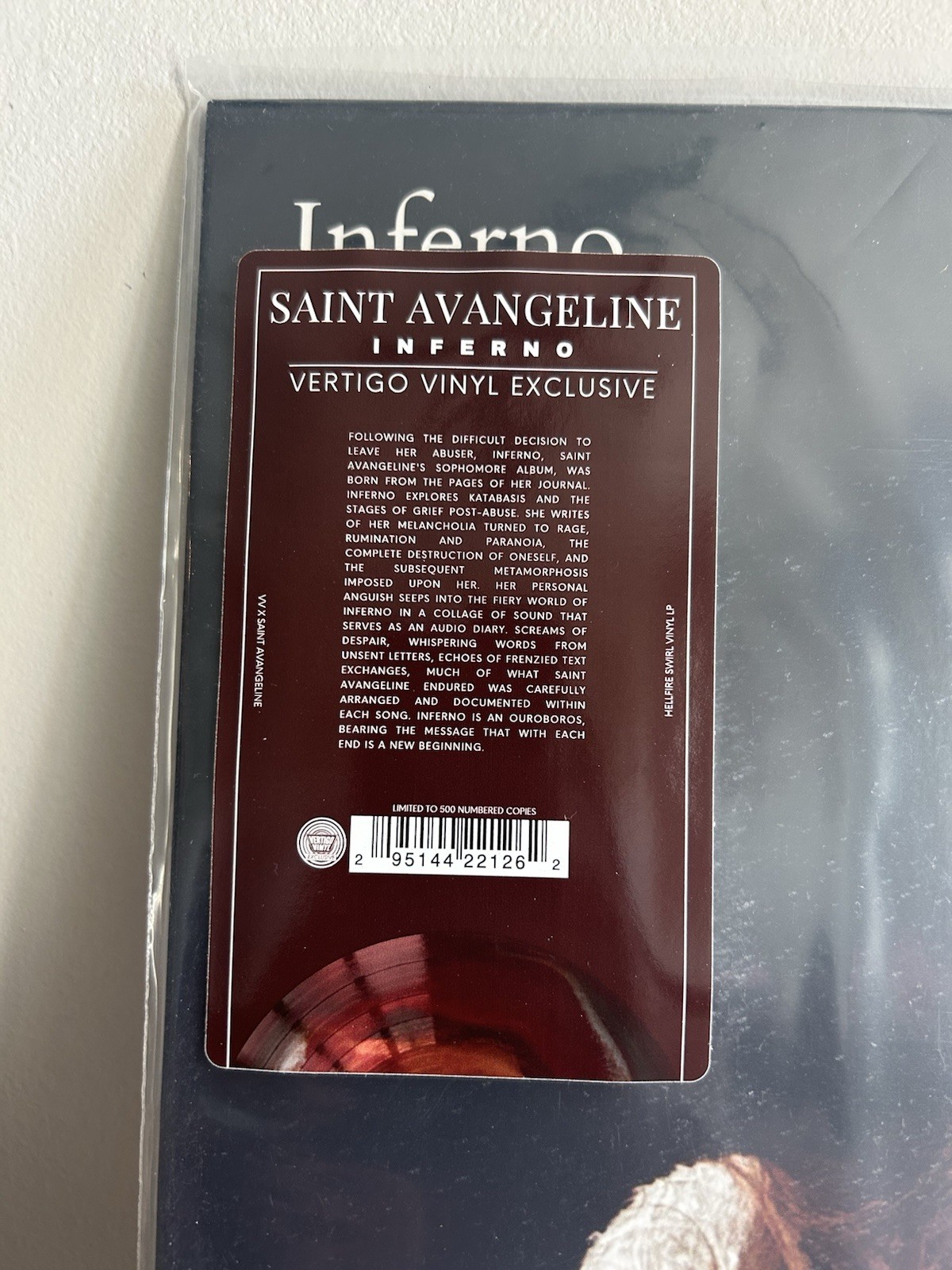 ❤️Autographed VV Exclusive Saint Avangeline Inferno Vinyl LP /300