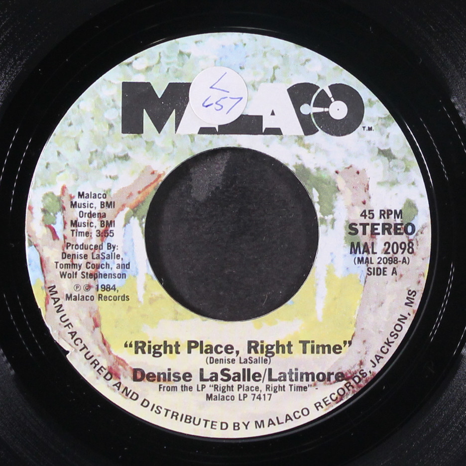 DENISE LASALLE: right place, right time / he’s not available MALACO 7″ Single