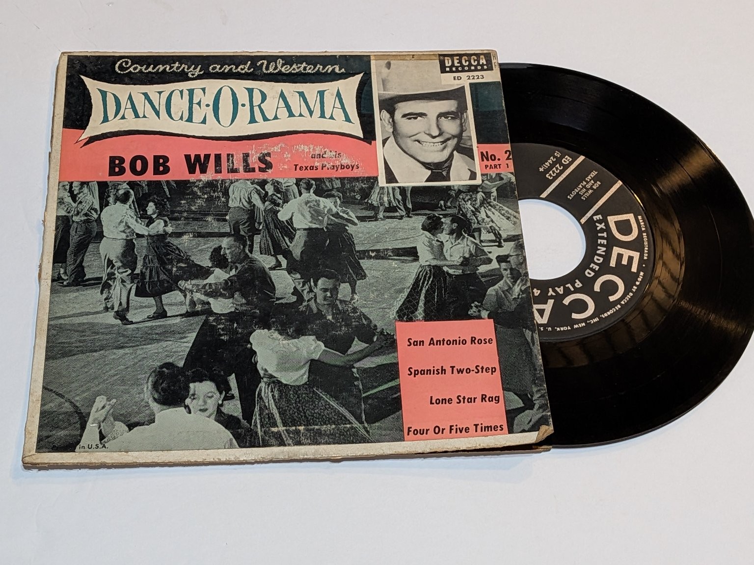 Bob Wills – Country & Western Dance-O-Rama No. 2 EP 1954 Decca Honky Tonk 45 RPM