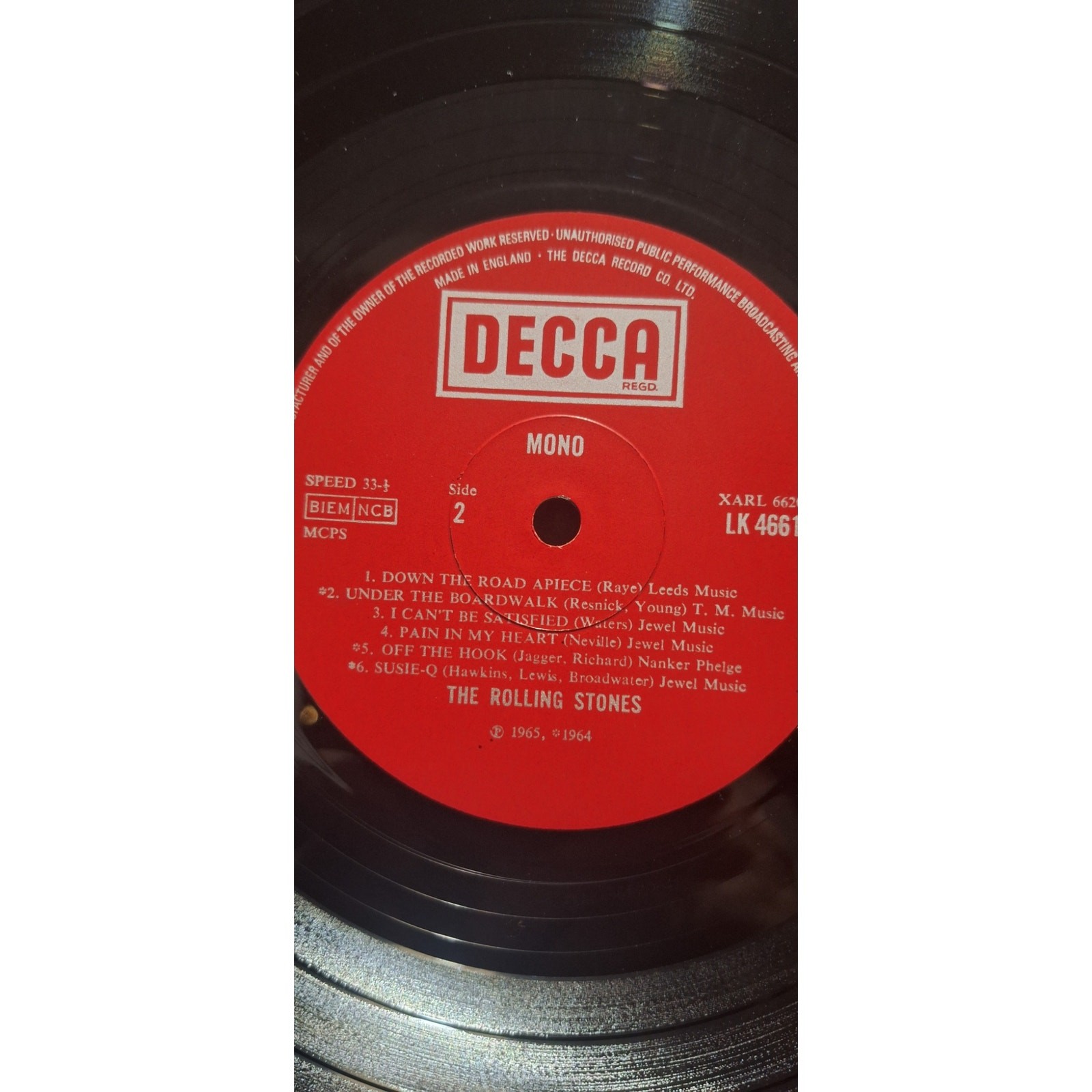 Rolling Stones No. 2 UK Mono DECCA LK4661 Vinyl XARL-6619-4A VG+