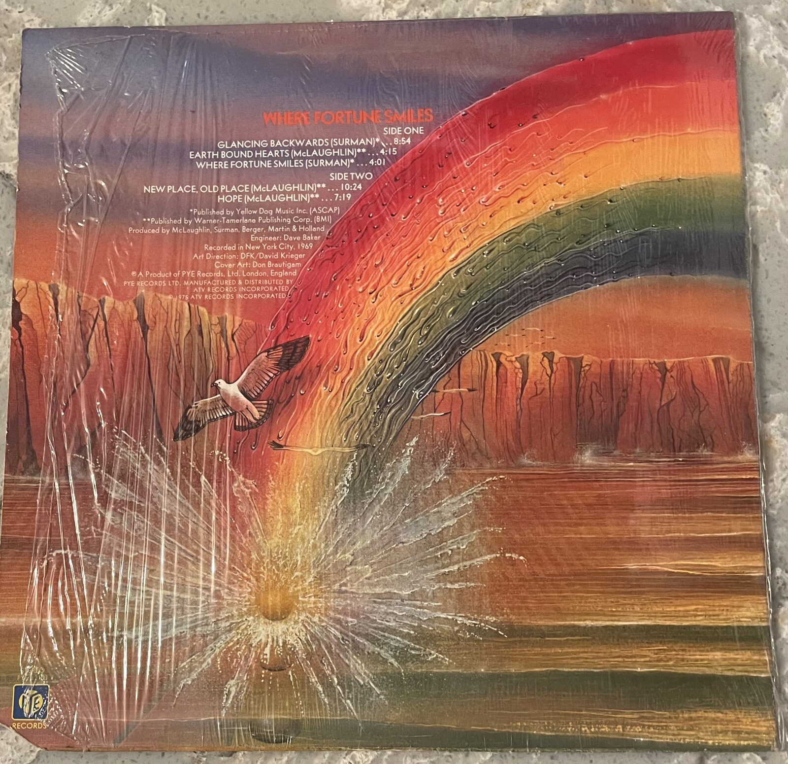 John McLaughlin: Where Fortune Smiles ~ Pye Records PYE 12103 LP 1975
