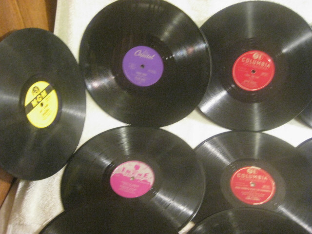 Lot of 10 RANDOM 10″ 78 RPM vintage records Jazz bands-Singers- Groups-Orchestra