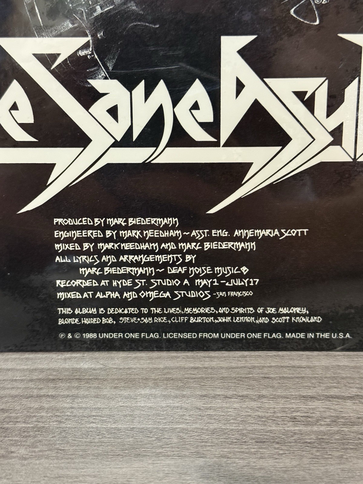 The Sane Asylum Blind Illusion Sealed Vinyl From 1988 LP Record