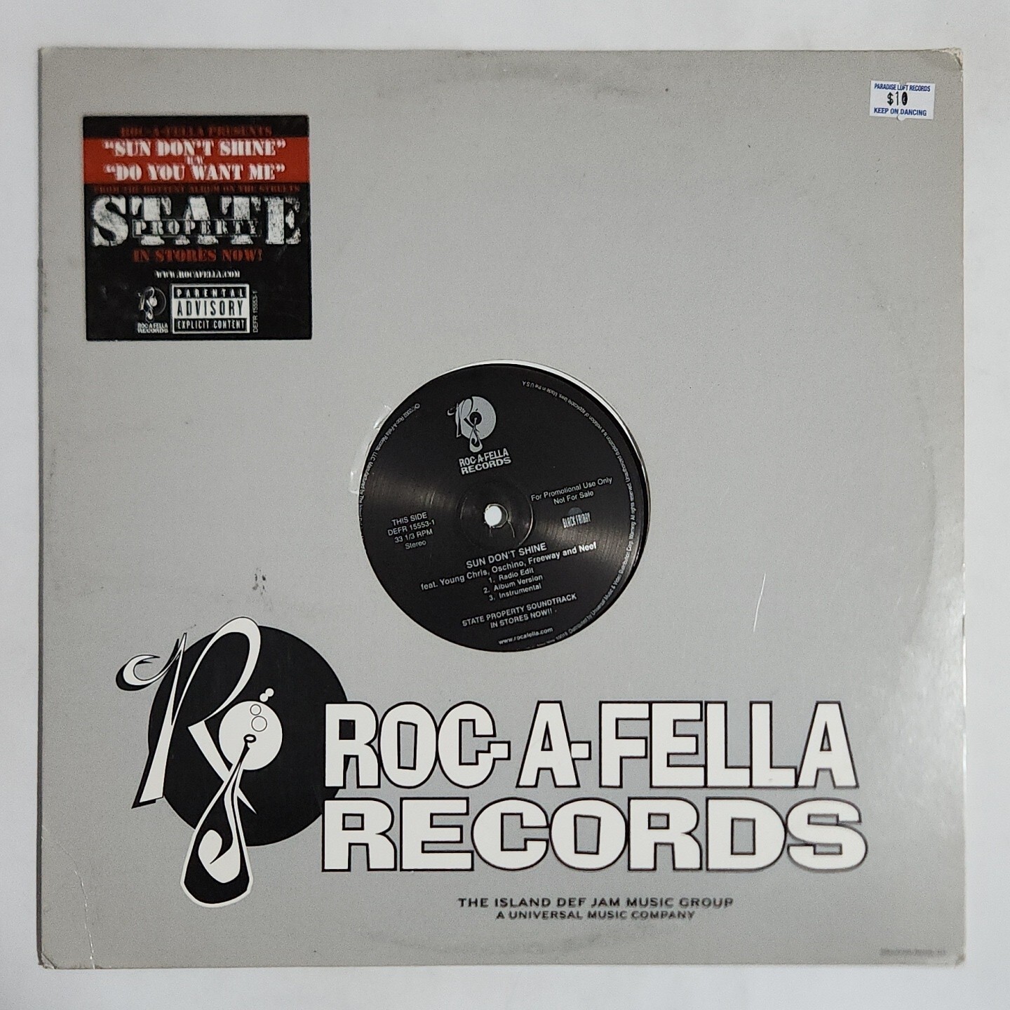 STATE PROPERTY – ‘Sun Don’t Shine’ 12″ Vinyl Single Record 2002 PROMO U.S. PRESS
