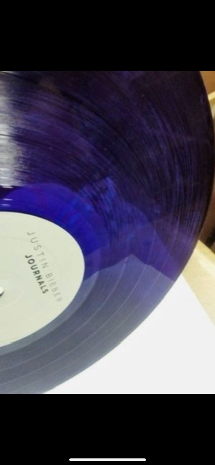 Justin Bieber Journals Urban Outfitters 2016 Translucent Purple Exclusive Vinyl