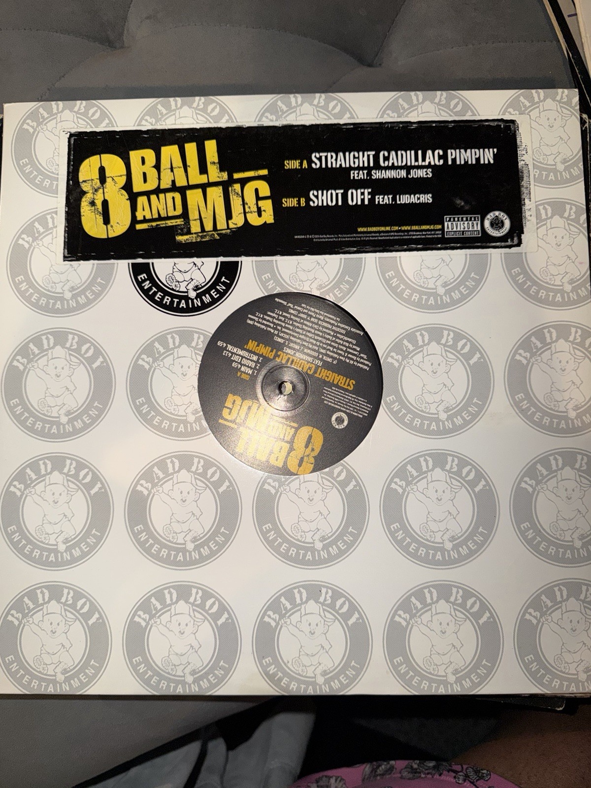 8Ball & MJG Straight Cadillac Pimpin’ Vinyl 12″ Single Bad Boy Entertainment