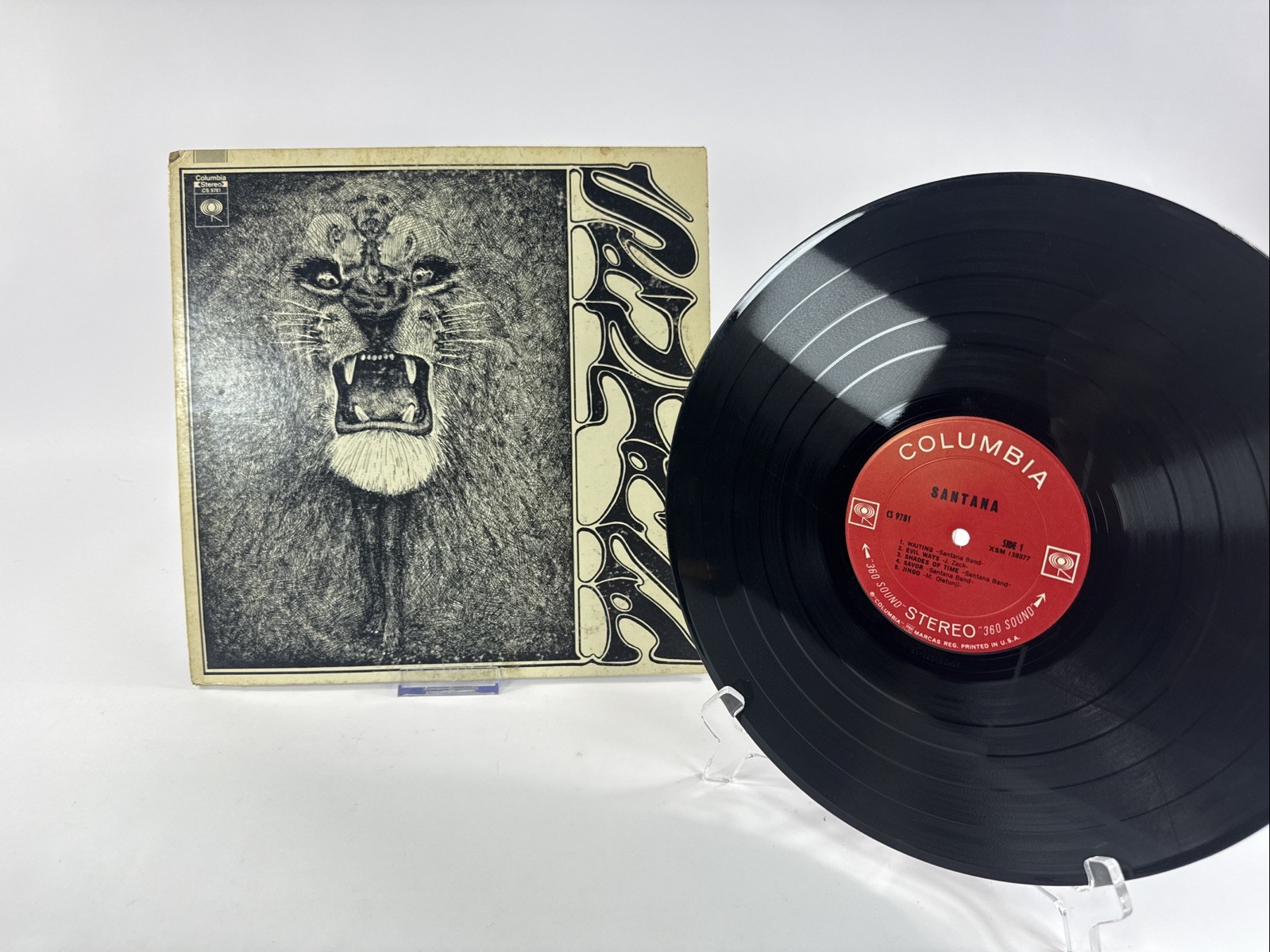 Santana Debut LP 1969 Original Columbia Two-Eye 360 Stereo Pitman 1E Pressing VG