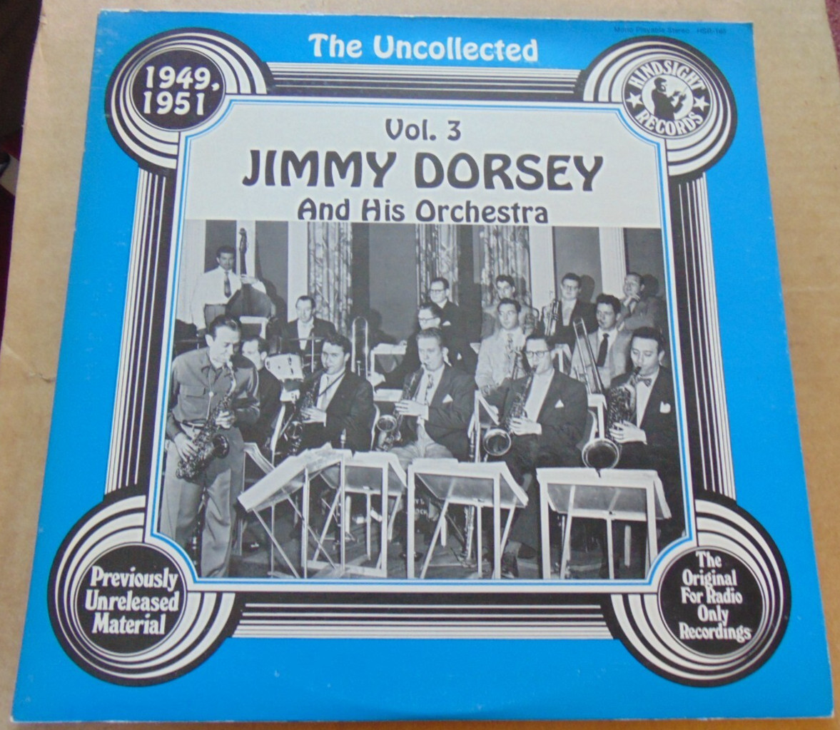 33RPM Hindsight HRS 165 Uncollected Jimmy Dorsey – Vol. 3 1949-51, well-kept EX-