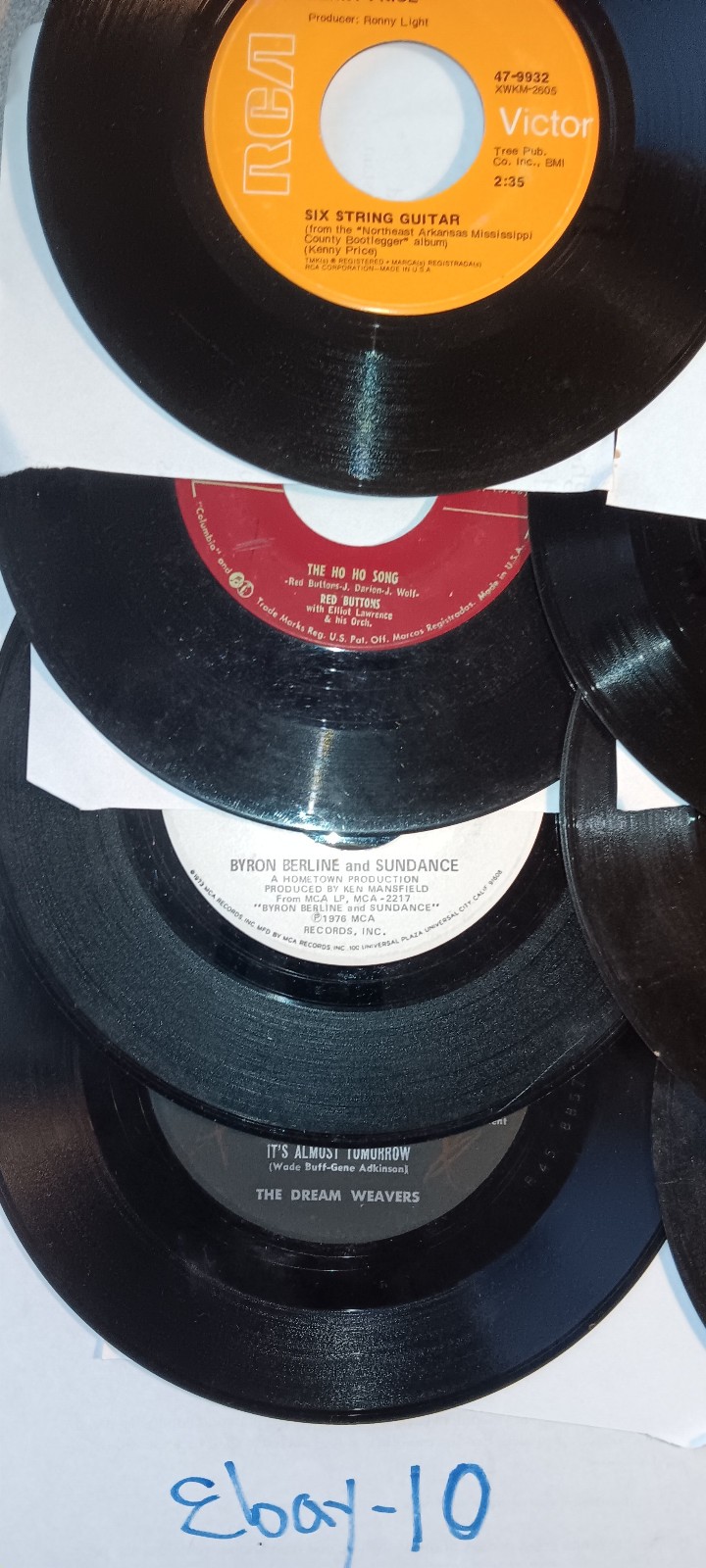 Lot of 10, 45 rpm Vinyl Records 50s MIXTURE- ebay-10