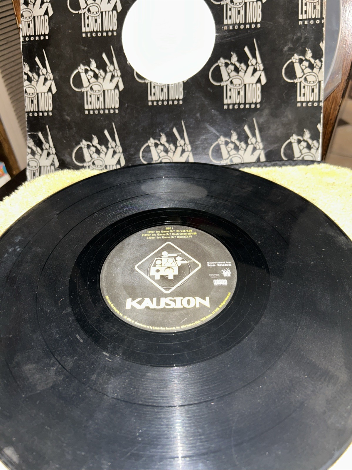 Kausion – What You Wanna Do? OG 1995 Press 12″ In OG Cover VG+/VG+ Ice Cube