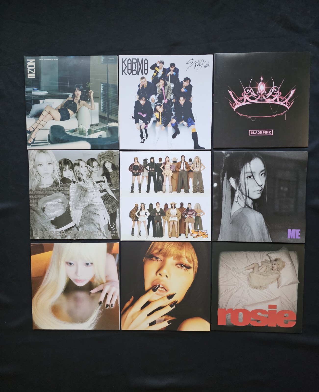 Kpop Vinyls Lp Lot Blackpink Twice Stray Kids Le Sserafim Chuu Jisoo Lisa Rosie)