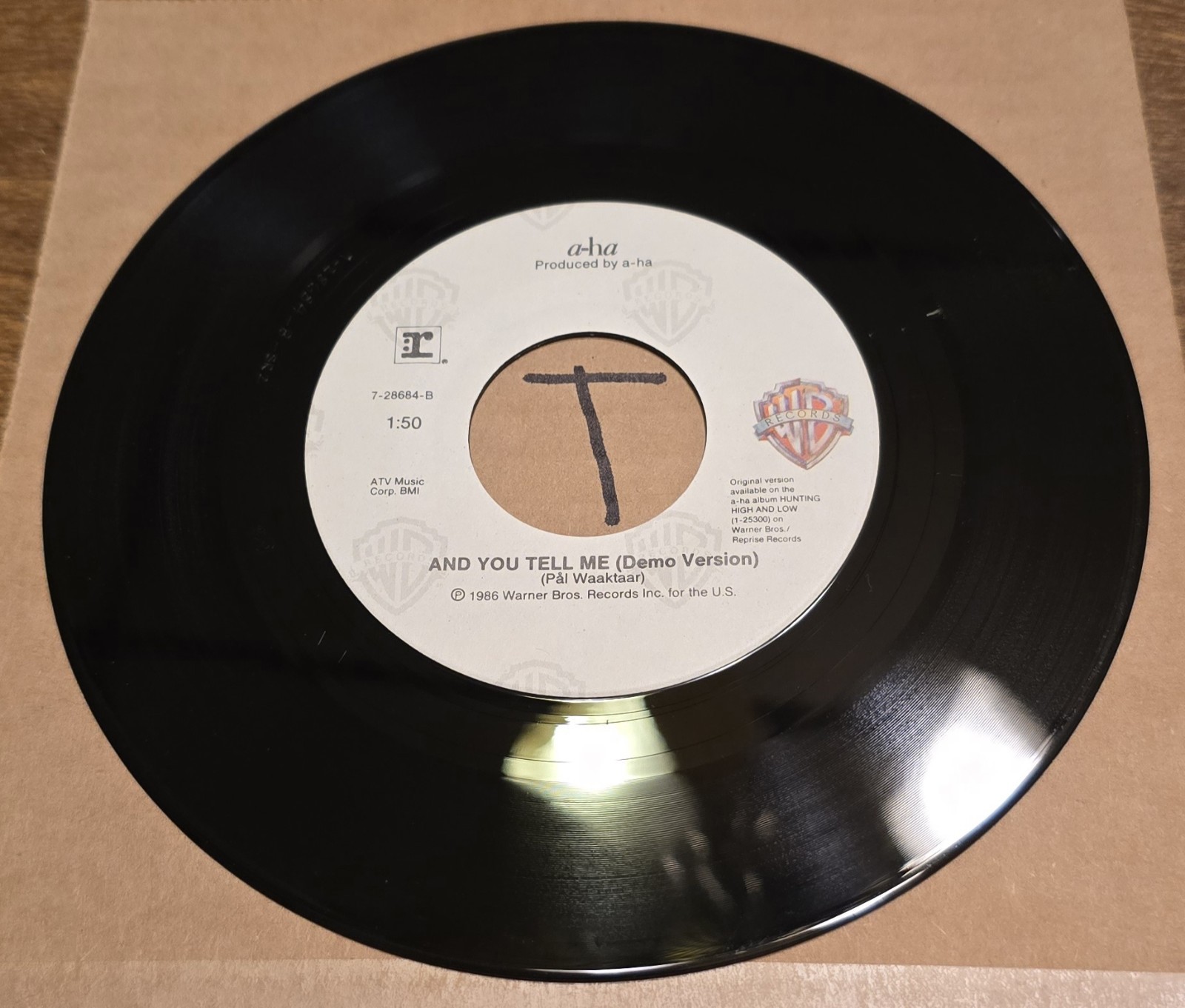 A-Ha: Hunting High And Low/And You Tell Me – NM/VG | 1986 Synth Pop 45rpm